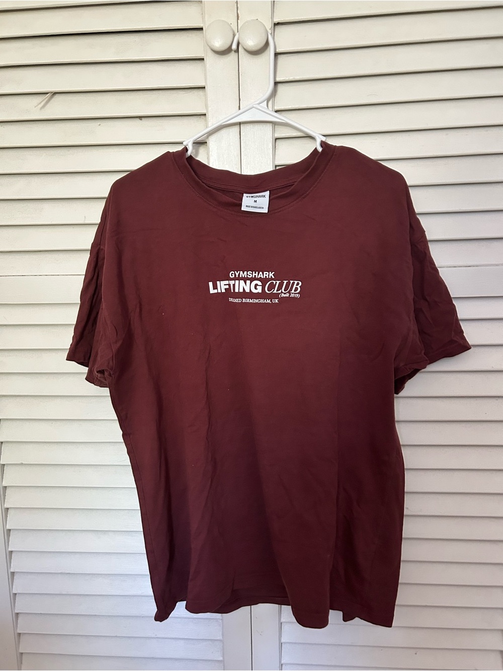 Gymshark Lifting Club T-Shirt - Burgundy